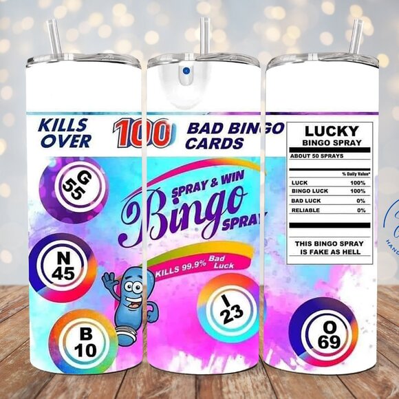 Bingo Tumbler, Spray And Win Tumbler, Bingo Lover Gift, Funny Bingo Cup - Picture 1 of 7